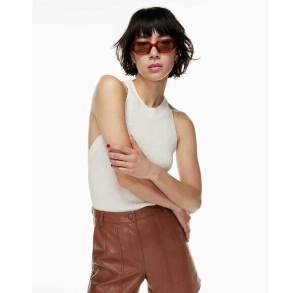 WILFRED Aritzia Orris Knit Halter Tank Sz XL - Picture 3 of 7